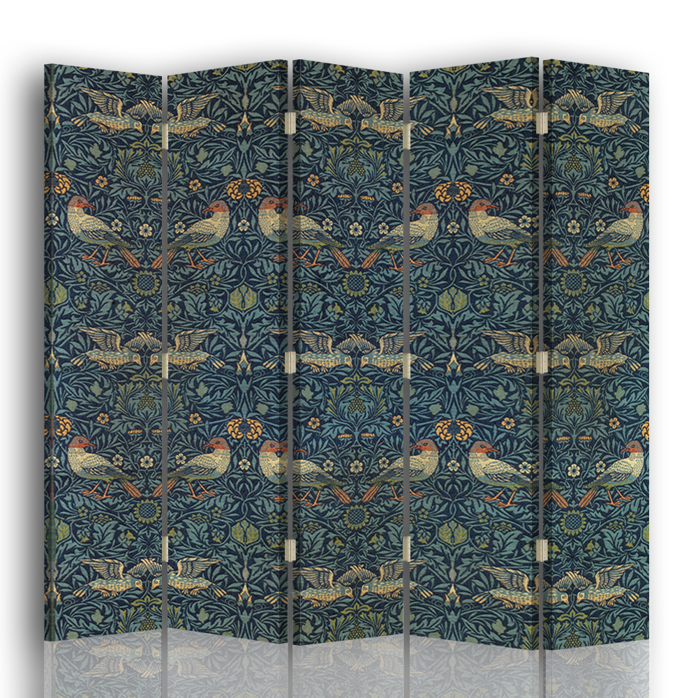Paravent - Cloison Bird - William Morris 180x170cm (5 volets)