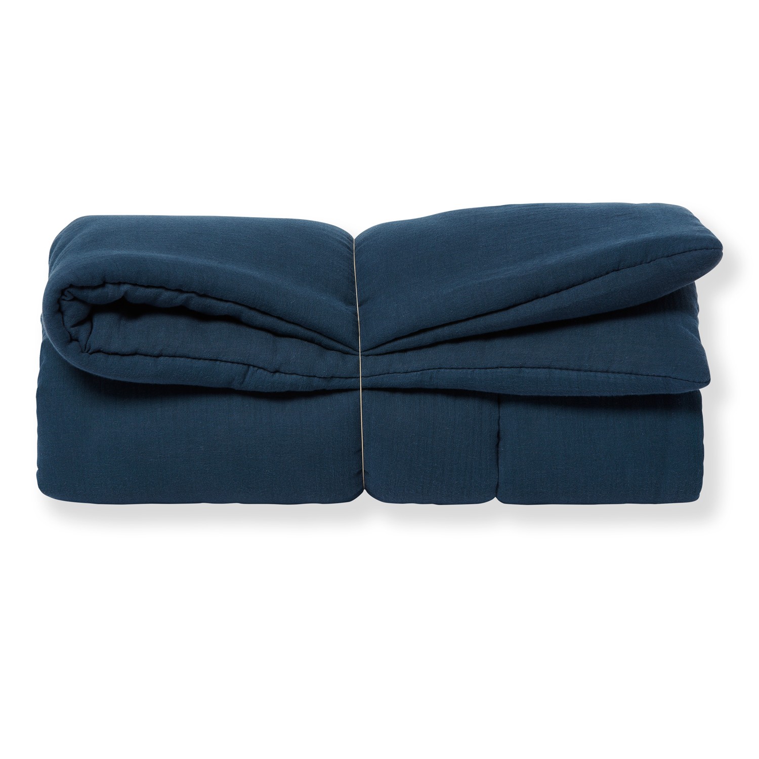 Tapis de jeu bébé grand format en gaze de coton bio bleu profond Tapis de jeu bébé grand format en gaze de coton bio bleu profond