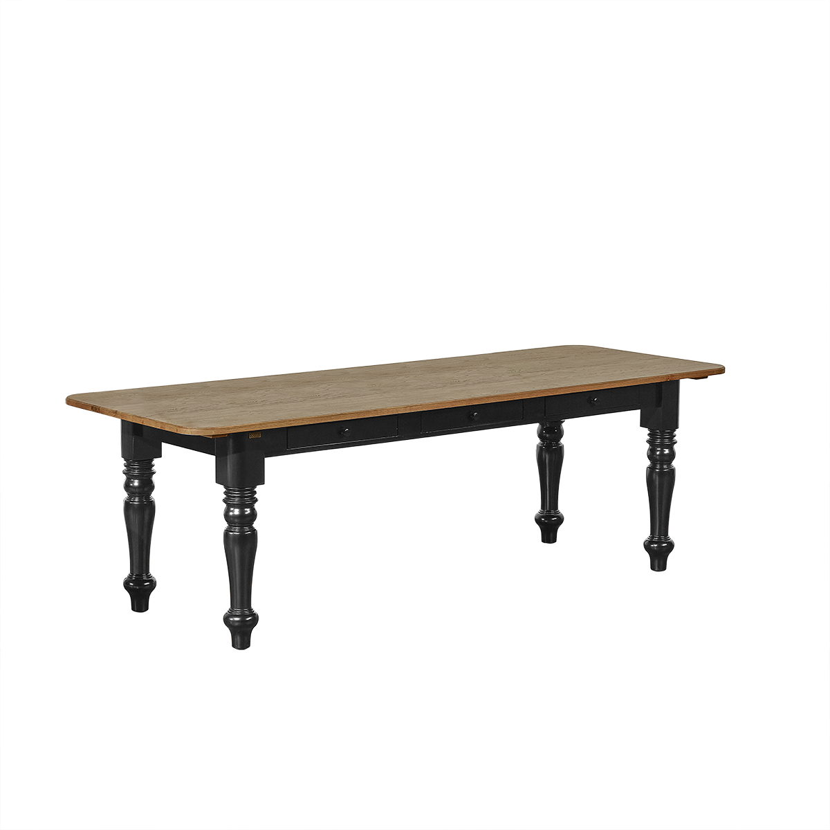 Grande table en chêne 12 couverts Laqué noir Grande table en chêne 12 couverts Laqué noir
