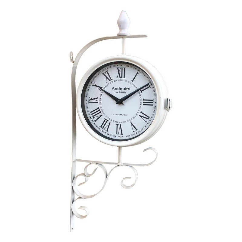 Grande horloge de gare double face horloge industrielle campagne54x25 Grande horloge de gare double face horloge industrielle campagne54x25