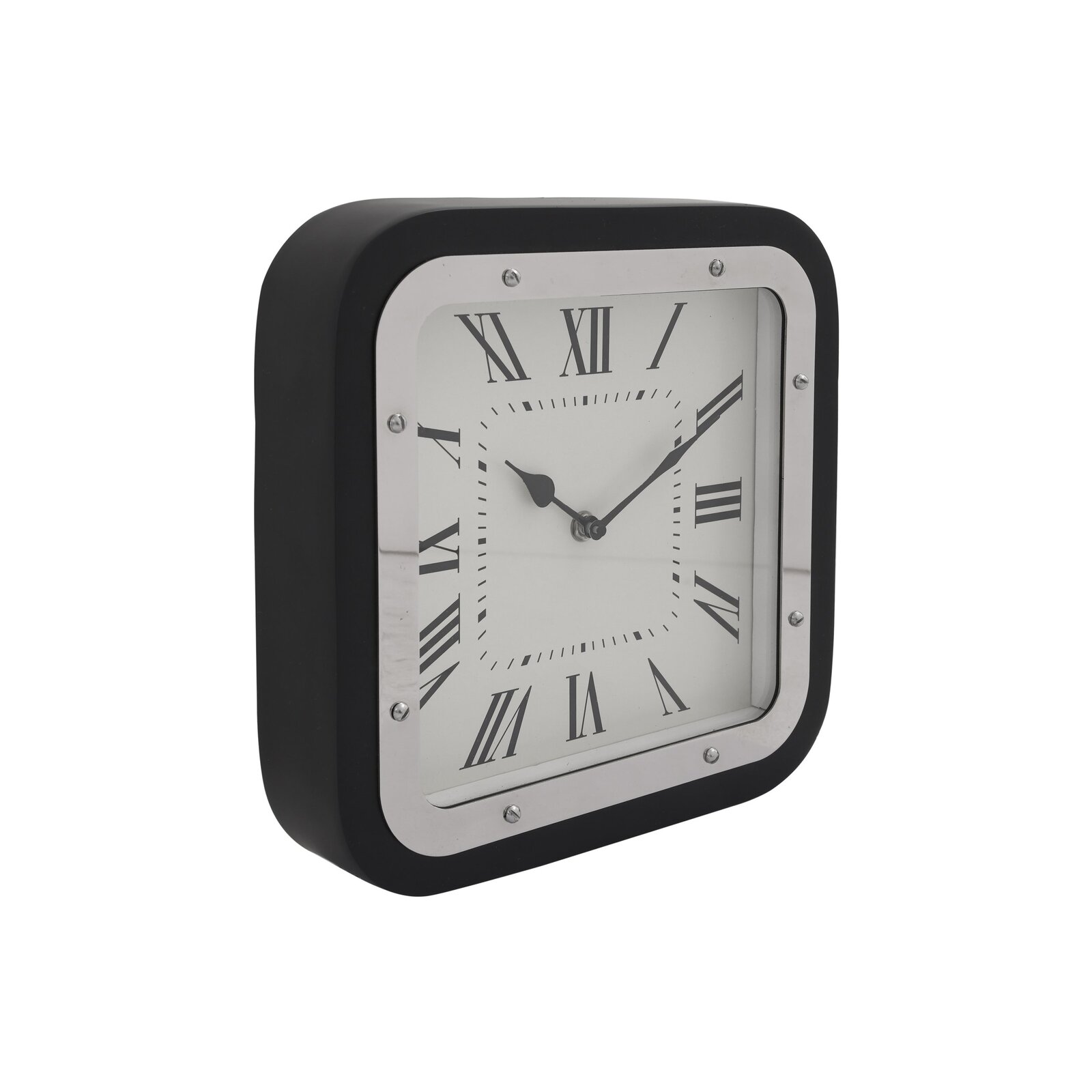 Horloge murale Argent et noir 6x28x28 Horloge murale Argent et noir 6x28x28