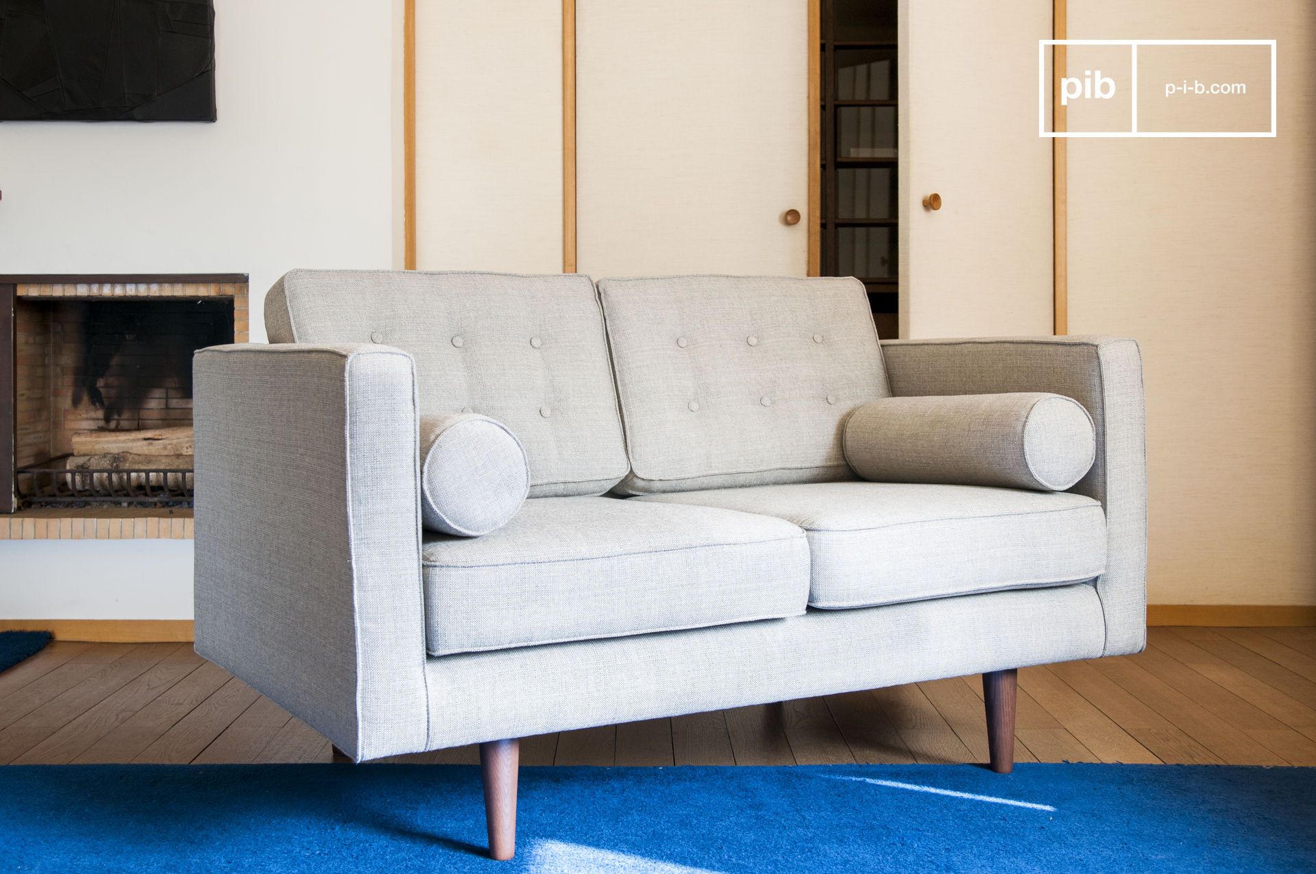 Silkeborg - Canapé tissu chiné Gris - Vue supplémentaire 2