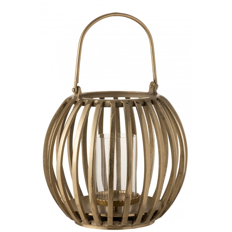 Lanterne boule alu or H35cm Lanterne boule alu or H35cm
