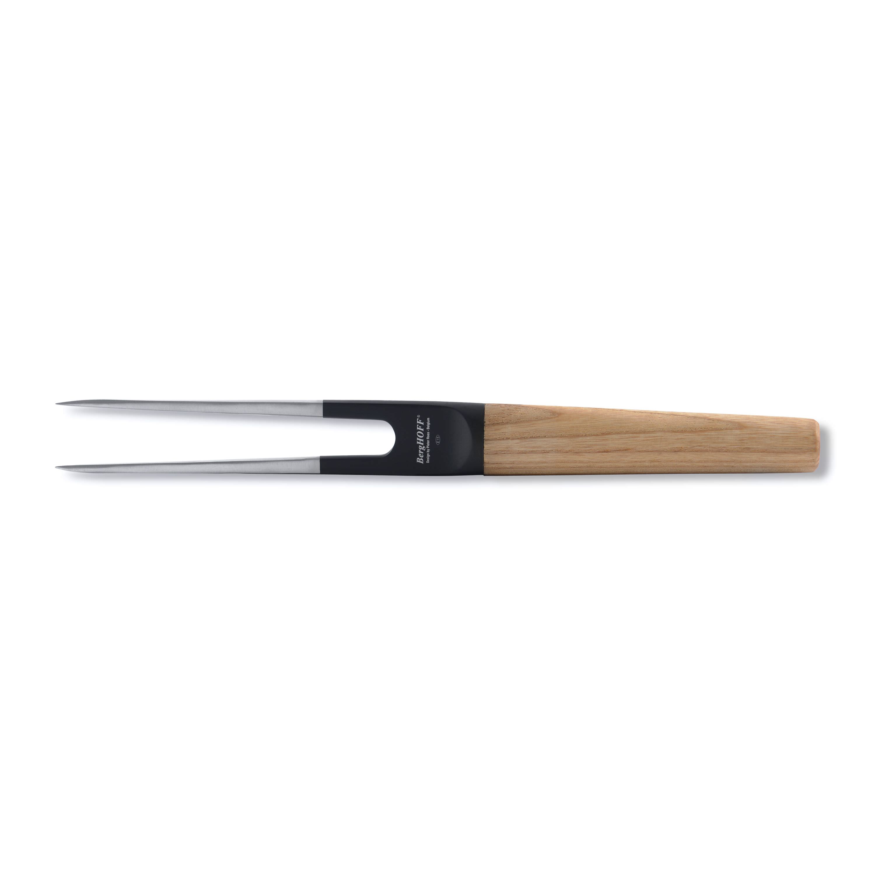 Fourchette à découper en bois et acier 36 cm