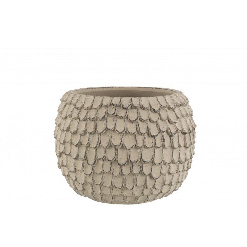 Cache-pot ciment gris clair H18,5cm Cache-pot ciment gris clair H18,5cm