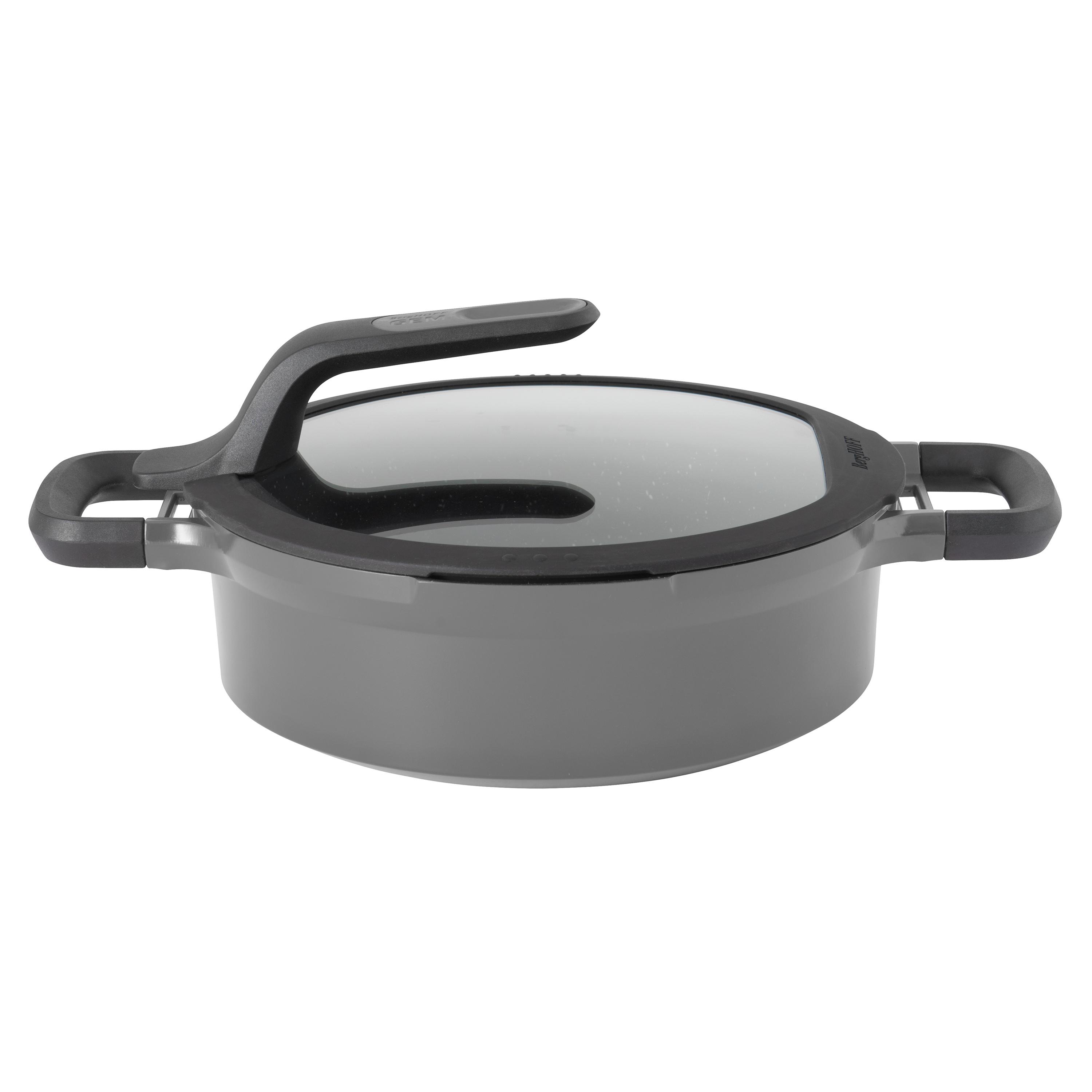 Sauteuse italienne avec couvercle gris 24 cm Sauteuse italienne avec couvercle gris 24 cm
