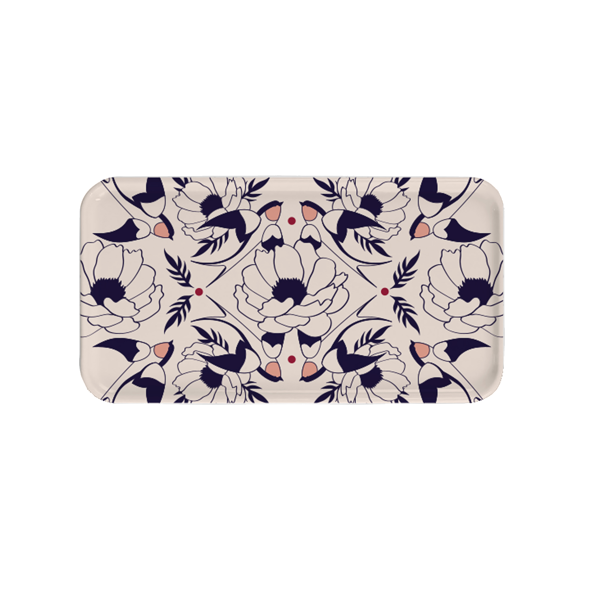 Petit plateau rectangulaire en bois hirondelles Petit plateau rectangulaire en bois hirondelles
