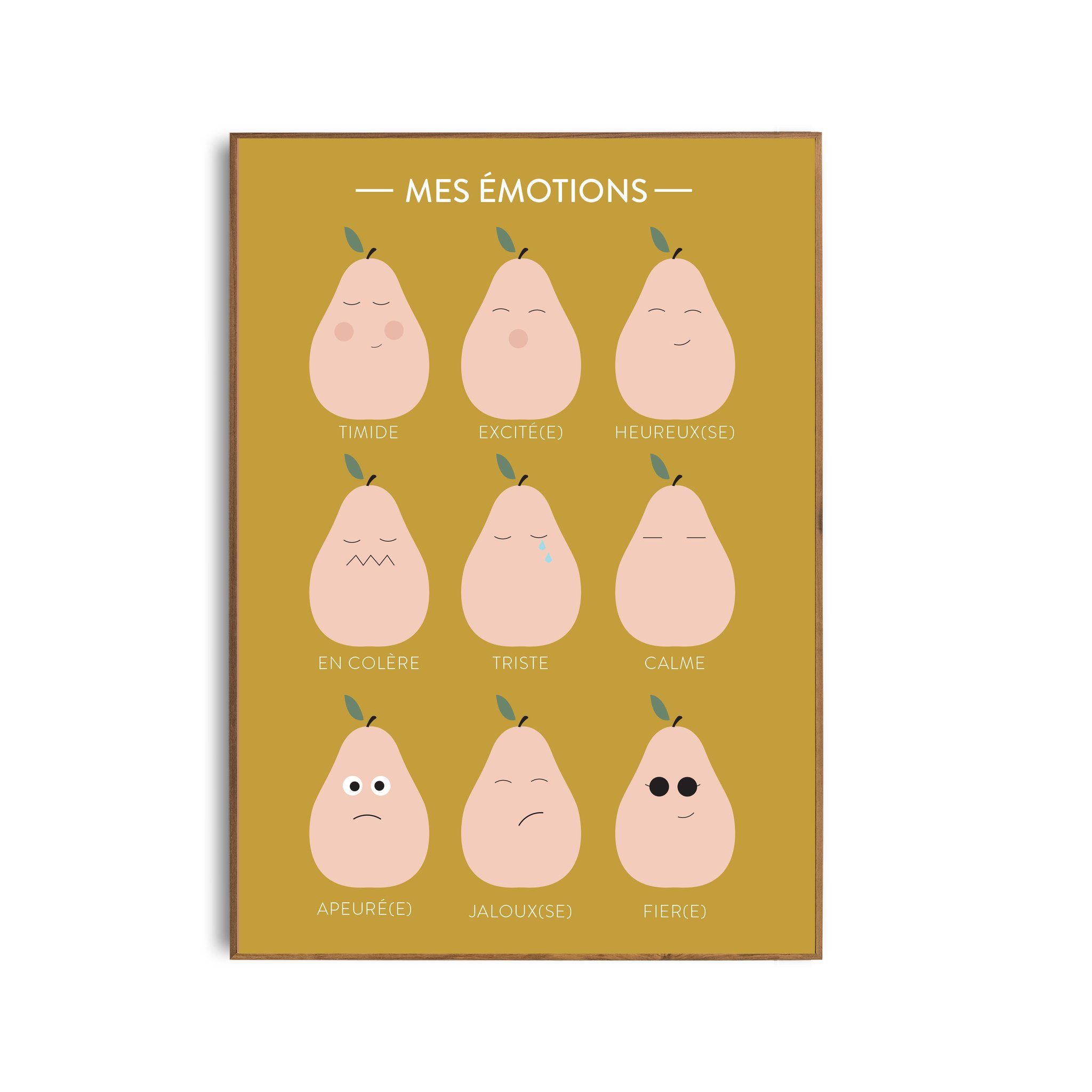 Affiche des émotions poires A4