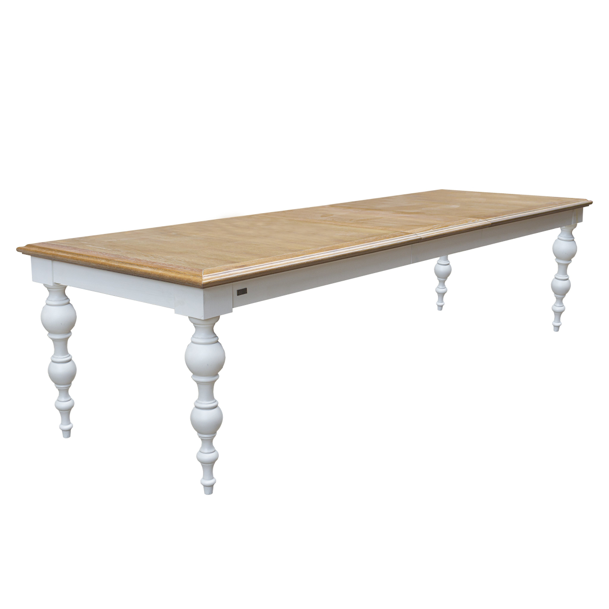 Table en chêne et pieds peints Table en chêne et pieds peints