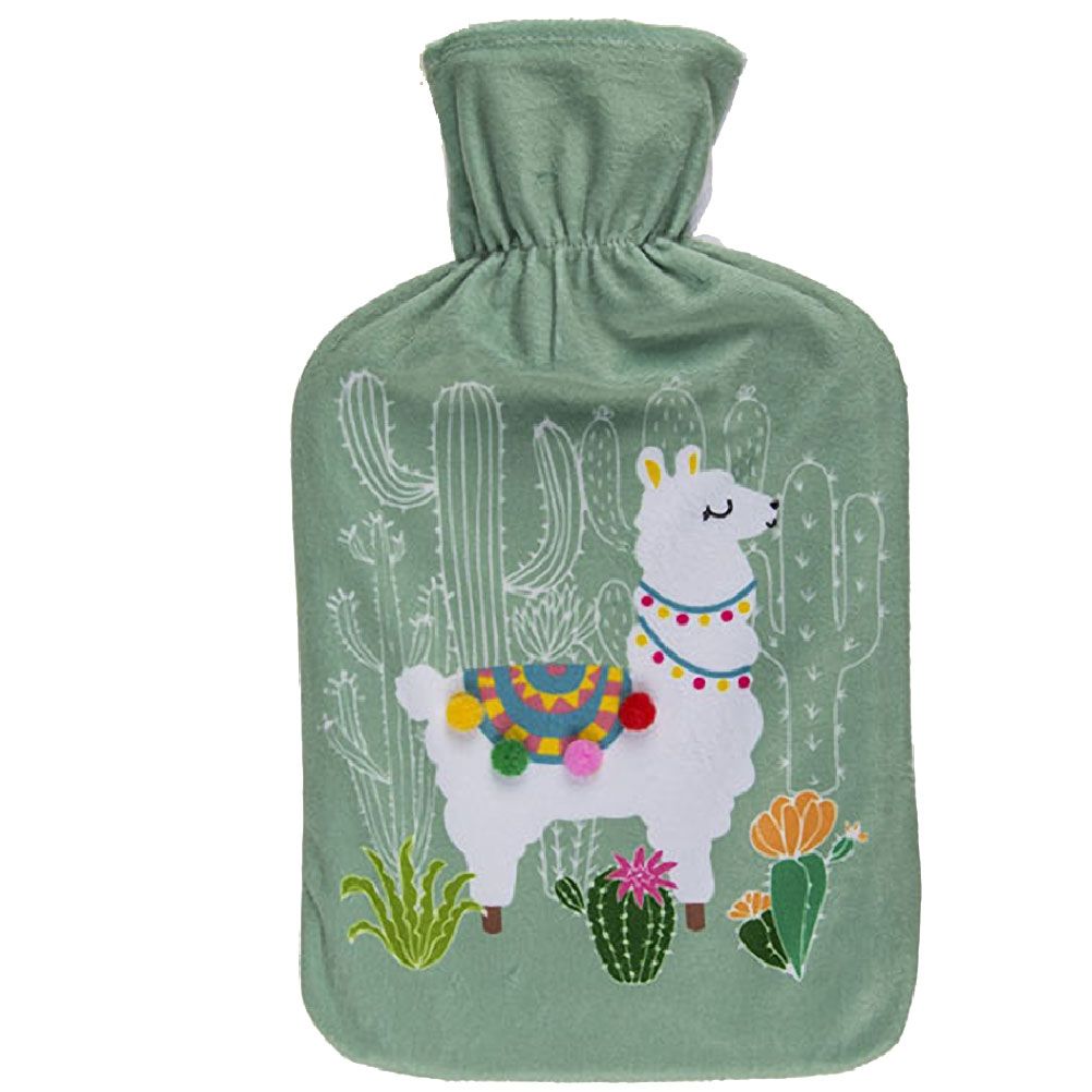 Bouillotte verte lama Bouillotte verte lama