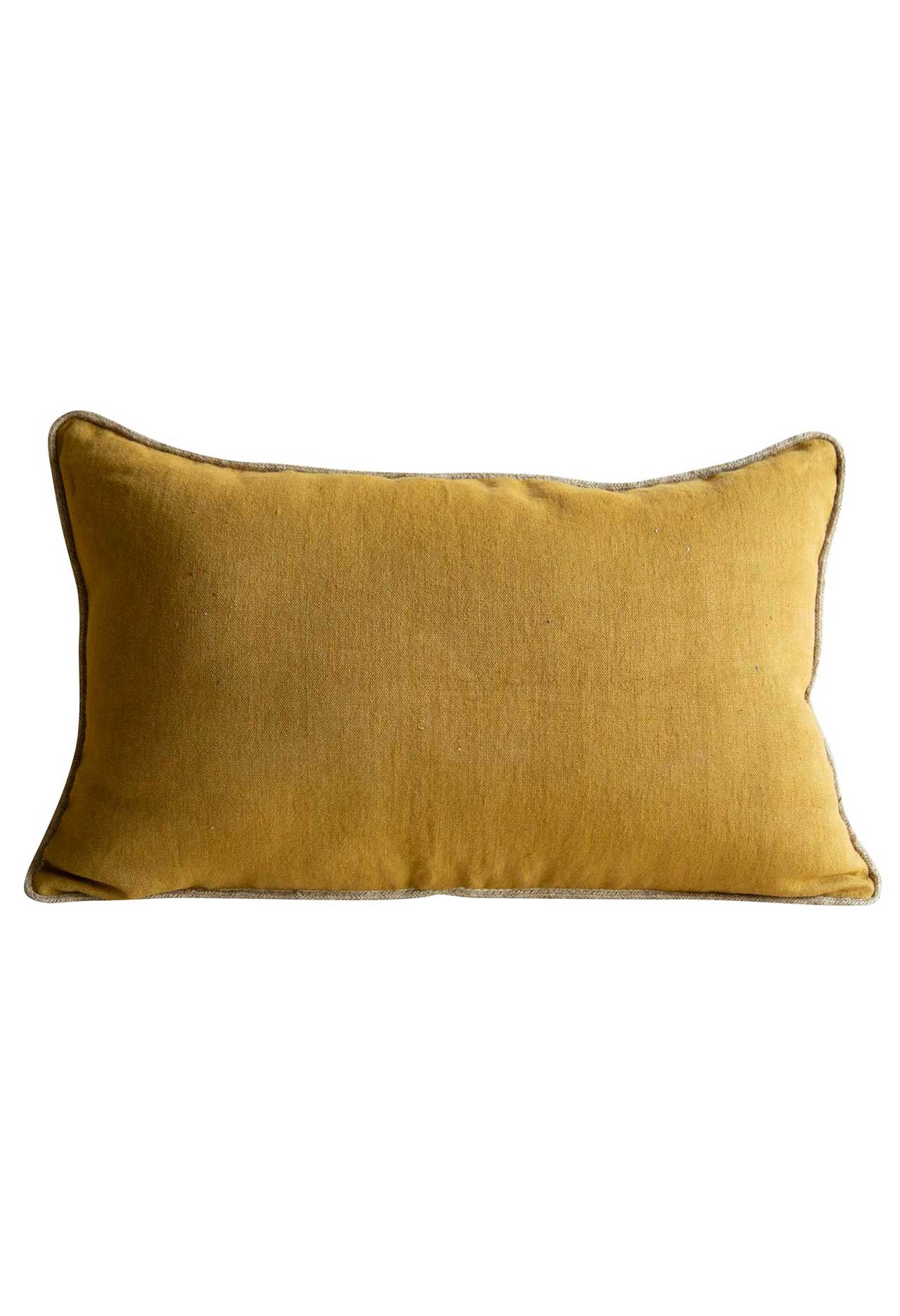 Housse de coussin en lin jaune 40x65 Housse de coussin en lin jaune 40x65