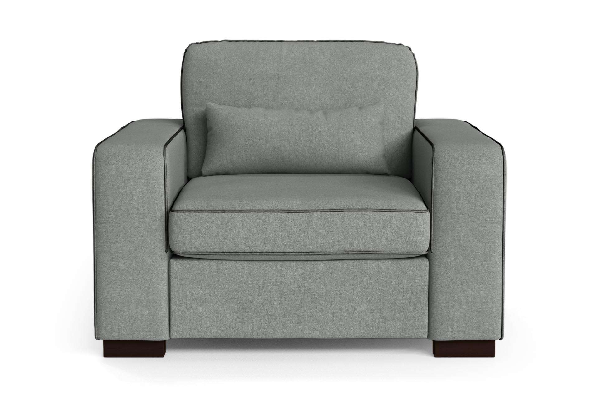 Fauteuil 1 place toucher coton gris/anthracite