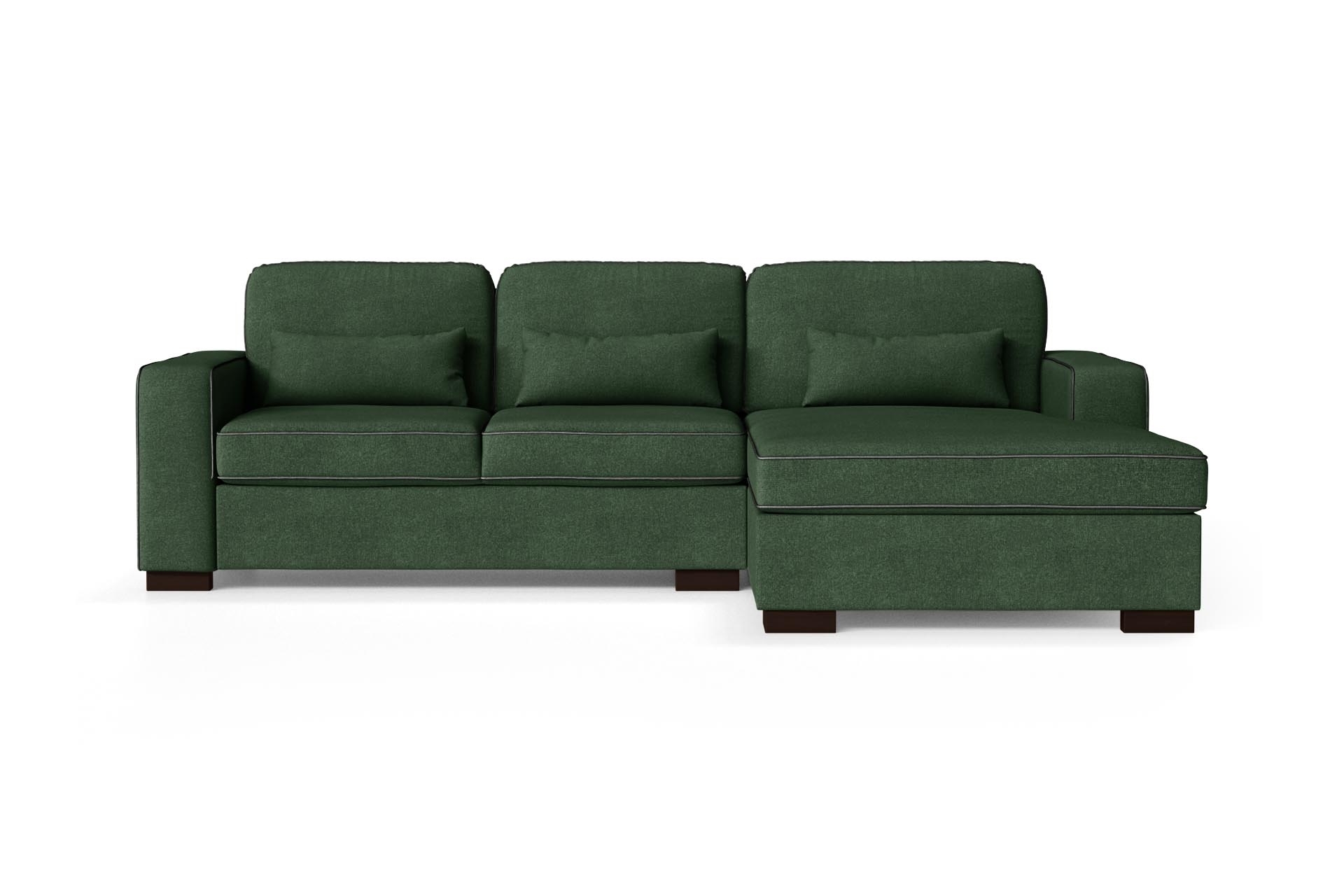Canapé d'angle droit 4 places toucher coton vert bouteille/anthracite Canapé d'angle droit 4 places toucher coton vert bouteille/anthracite