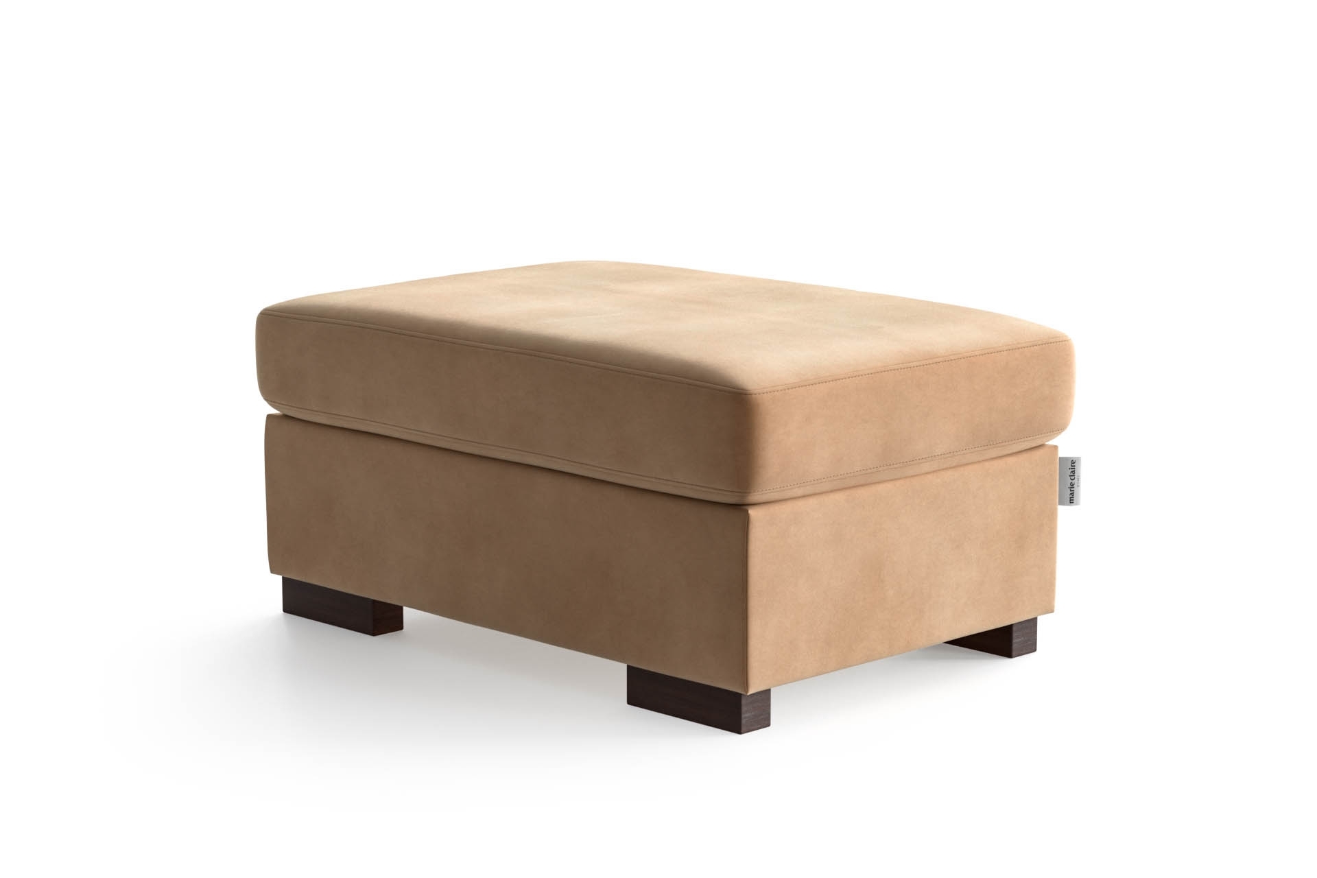 Pouf 1 place en velours camel Pouf 1 place en velours camel