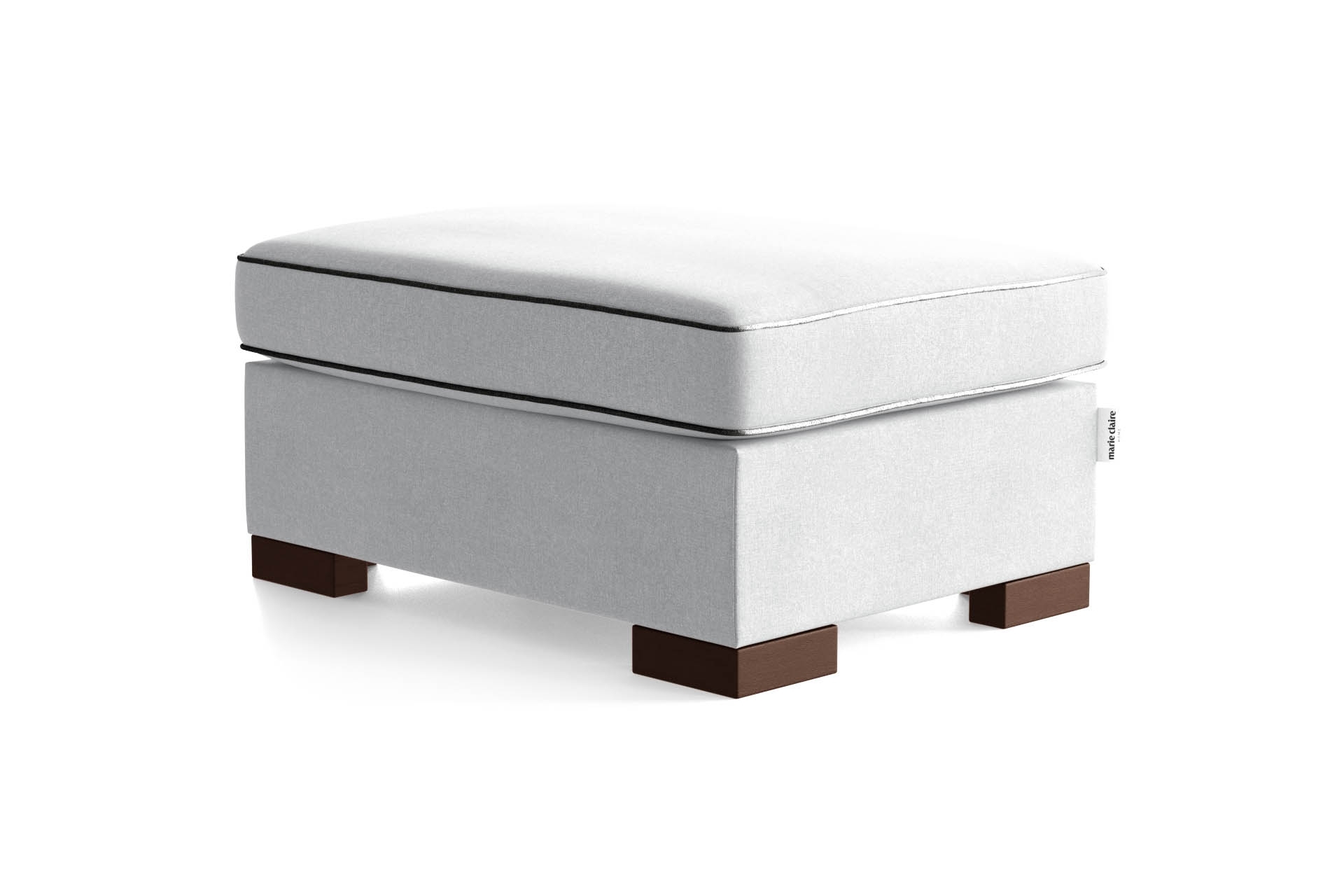 Pouf 1 place toucher coton gris clair/anthracite Pouf 1 place toucher coton gris clair/anthracite