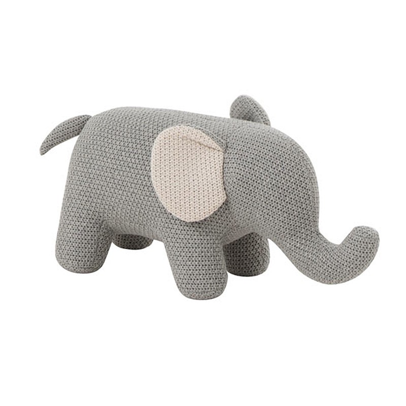 Mini éléphant coton gris/écru Mini éléphant coton gris/écru