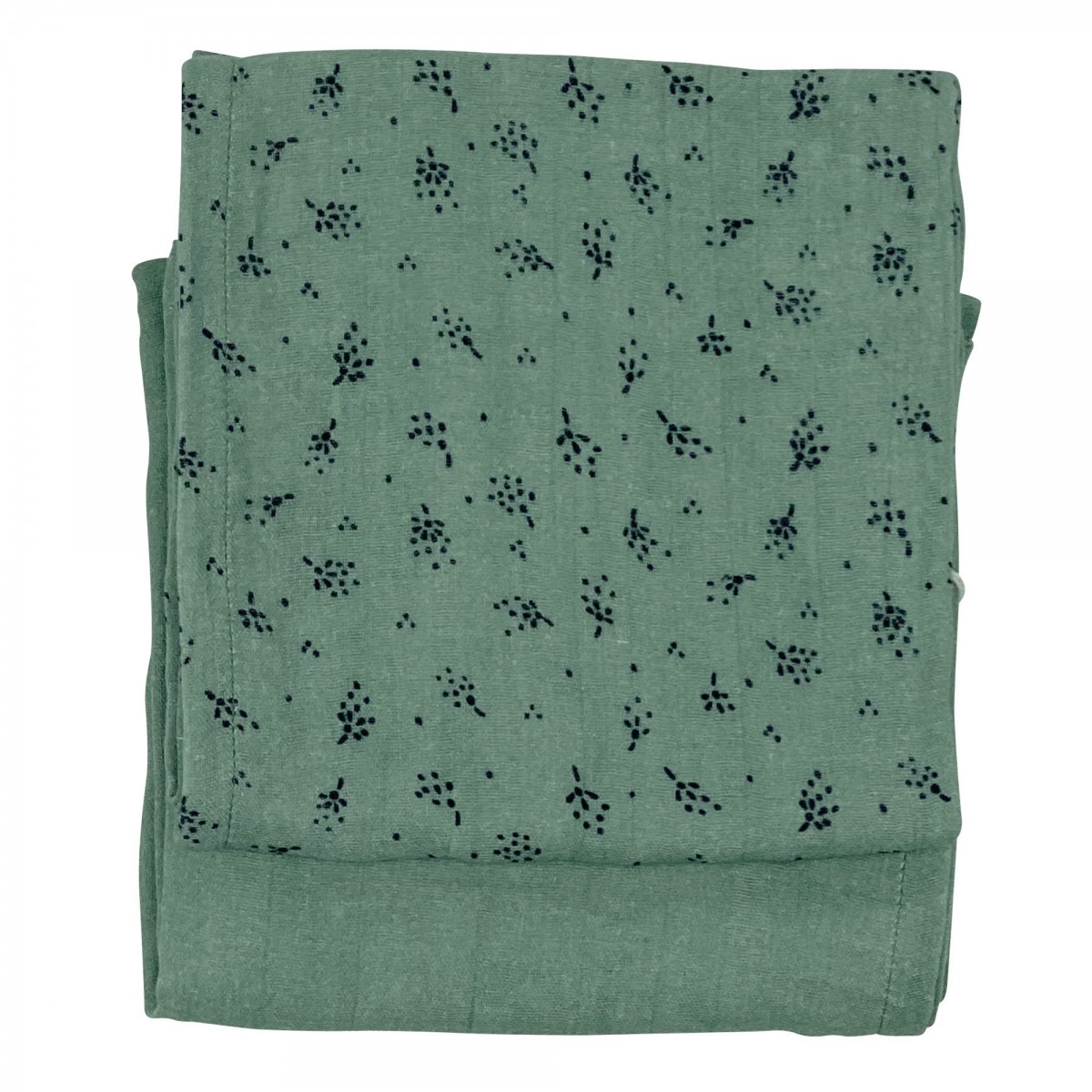 Langes en gaze de coton biologique à motifs vert Langes en gaze de coton biologique à motifs vert