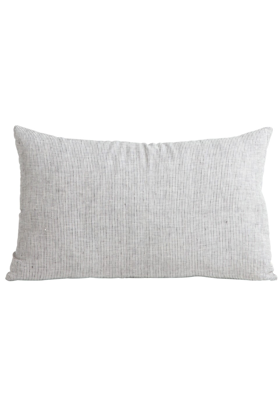 Coussin en lin lavé fines rayures noir/crème 40x65 Coussin en lin lavé fines rayures noir/crème 40x65