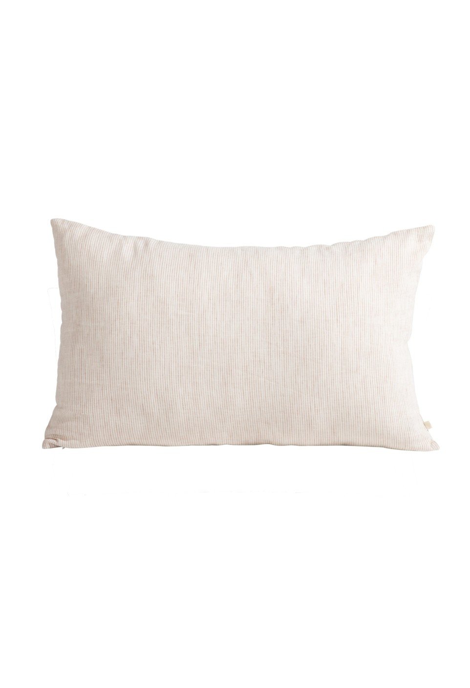 Coussin en lin lavé fines rayures rose/crème 40x65 Coussin en lin lavé fines rayures rose/crème 40x65