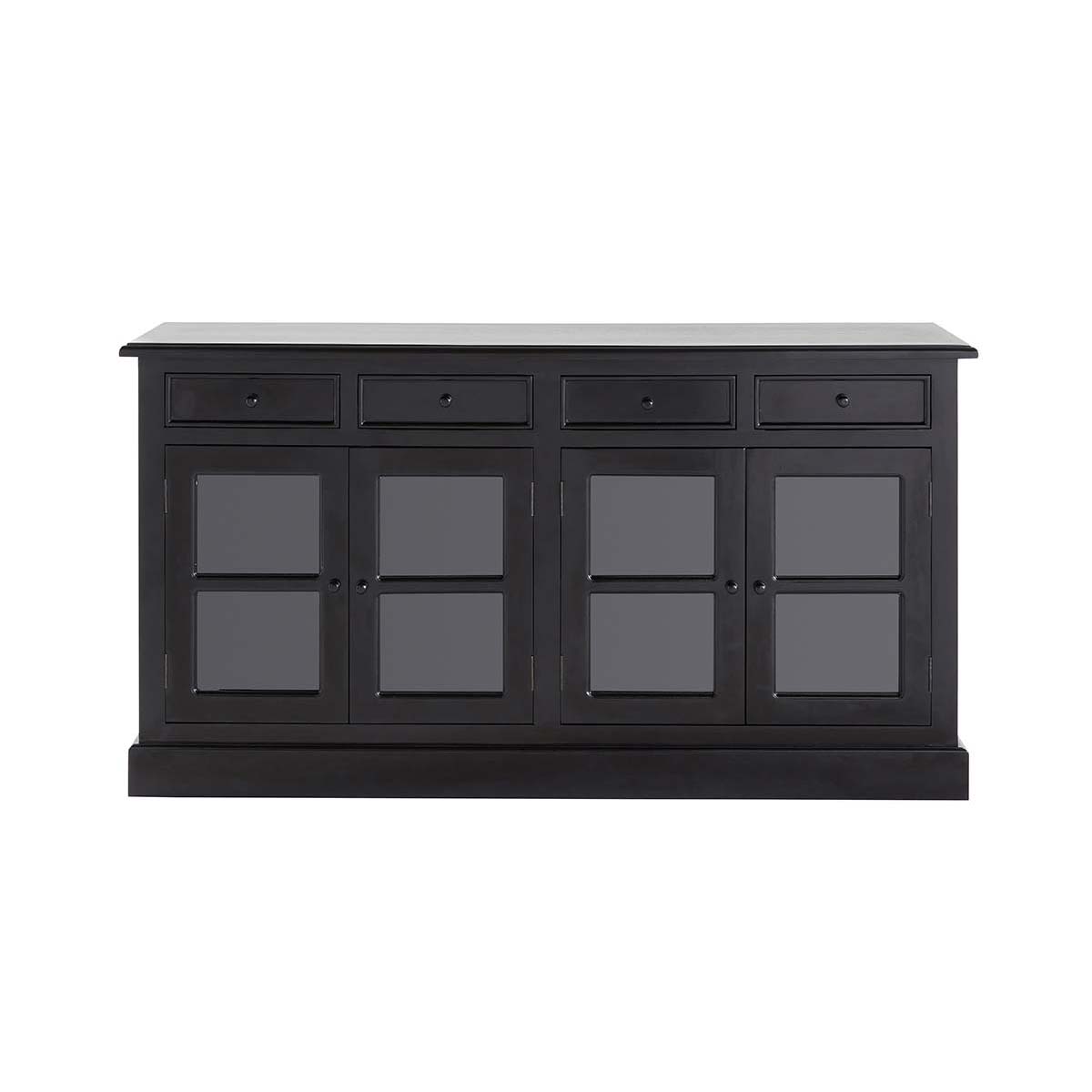 Buffet en acajou massif noir 160 cm