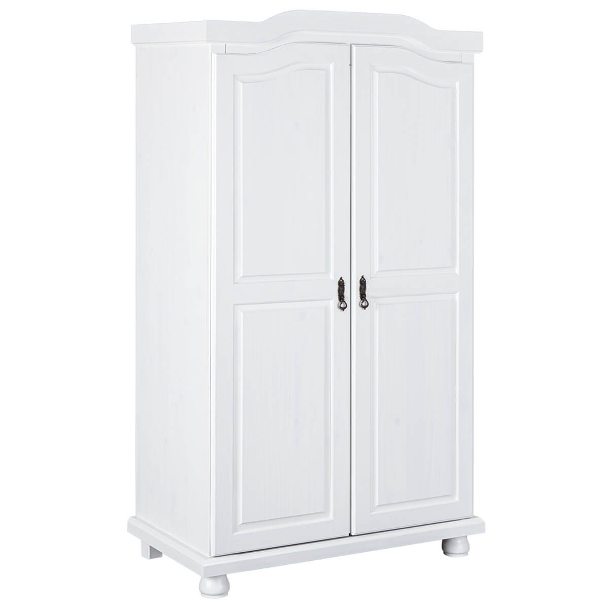Armoire 2 portes + penderie bois massif vernis blanc Armoire 2 portes + penderie bois massif vernis blanc
