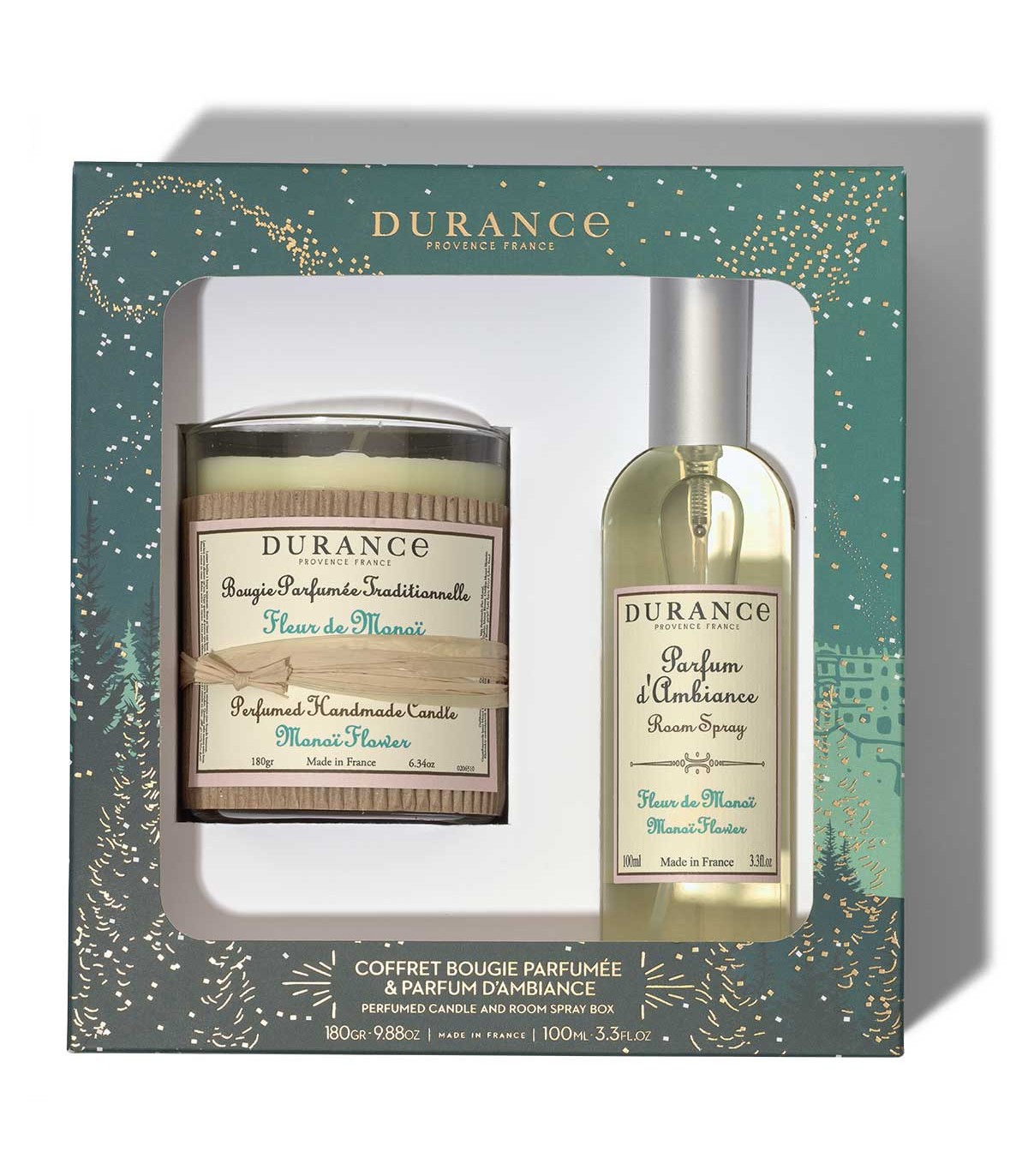 Coffret bougie et parfum d'ambiance fleur de monoï