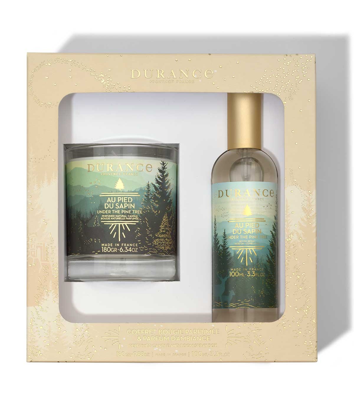 Coffret Bougie et Parfum d'Ambiance Au Pied du Sapin