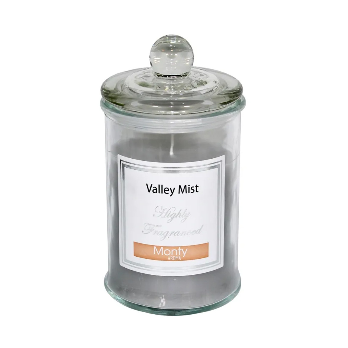 Bougie parfumée dans pot en verre brume de la vallée 9,5x17cm Bougie parfumée dans pot en verre brume de la vallée 9,5x17cm