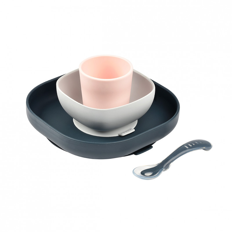 Set vaisselle silicone 4 pièces night-blue