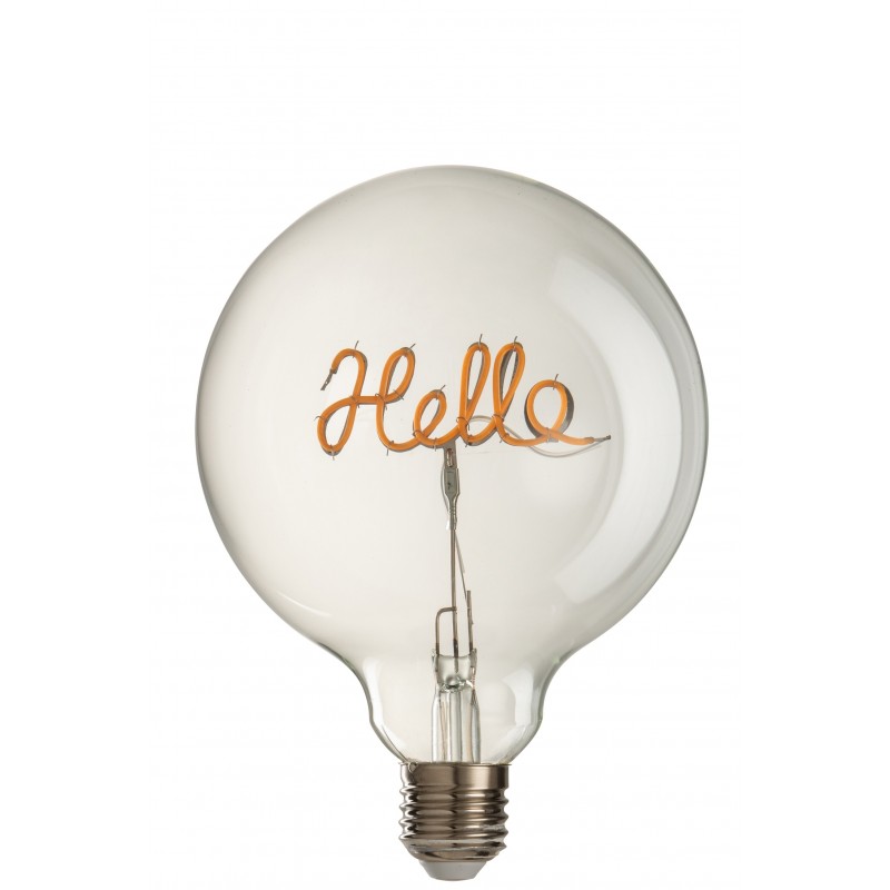 Ampoule led hello en verre jaune/transparent E27 Ampoule led hello en verre jaune/transparent E27