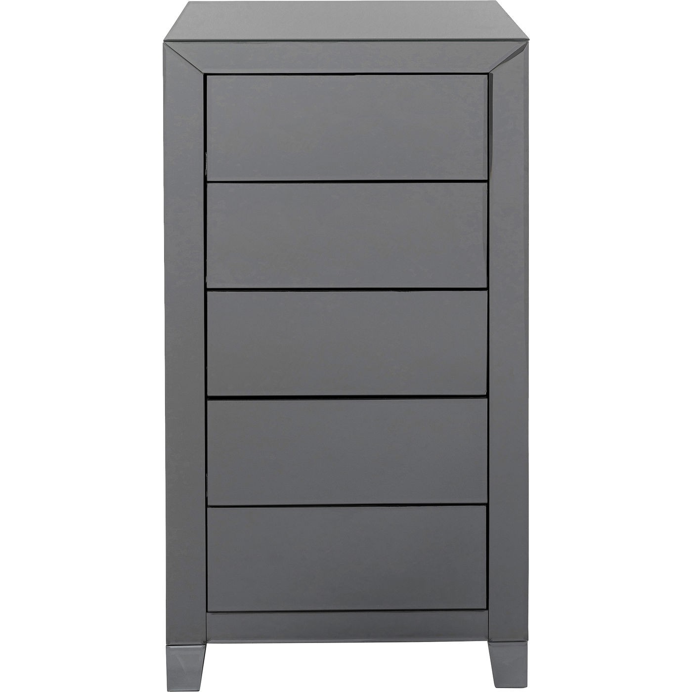 Chiffonnier 5 tiroirs en verre gris Chiffonnier 5 tiroirs en verre gris