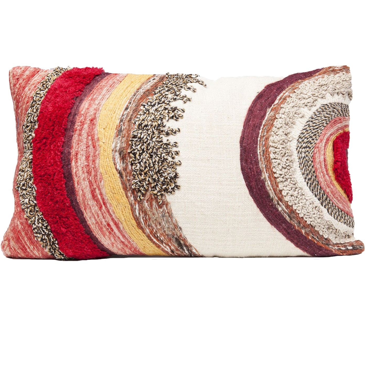 Coussin ethnique rouge en coton 40x60