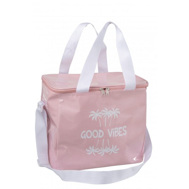 Sac isotherme polyester rose clair Sac isotherme polyester rose clair