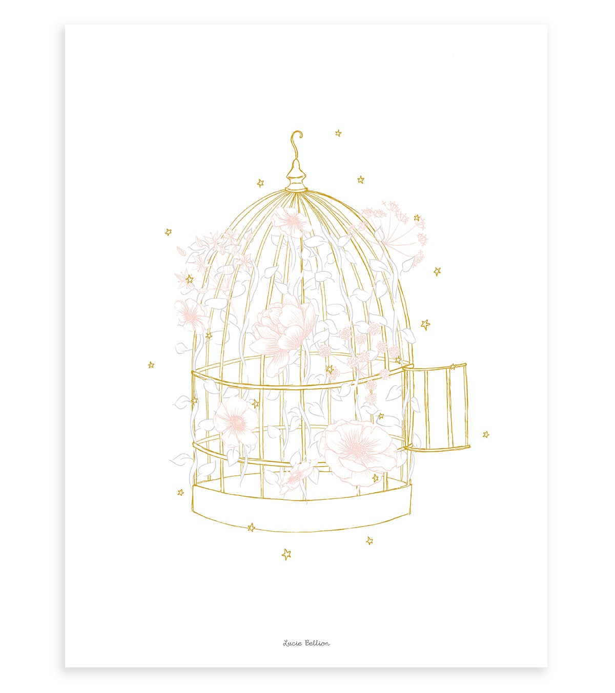 Affiche fleurs en Papier Jaune moutarde Affiche fleurs en Papier Jaune moutarde