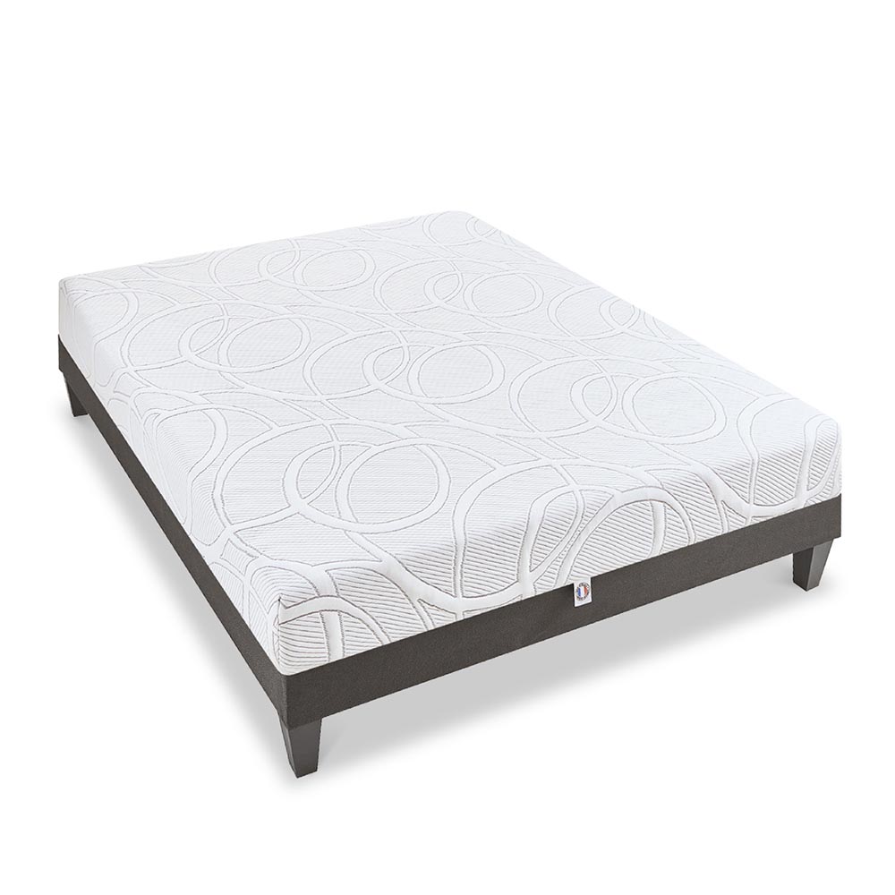 Ensemble Eupraxie 180x200 Matelas + Sommier Bois Ensemble Eupraxie 180x200 Matelas + Sommier Bois