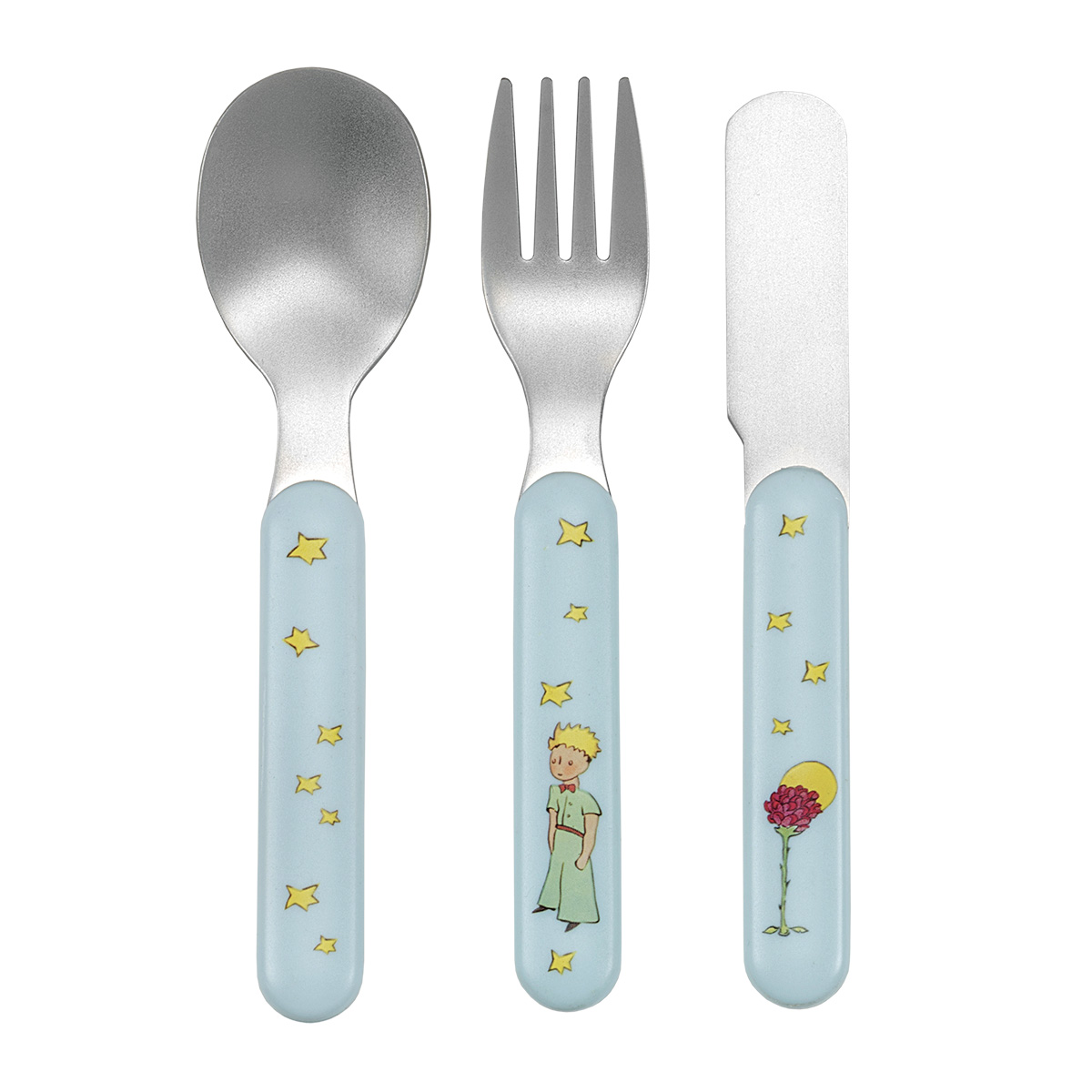 Set de 3 couverts inox bleu enfant