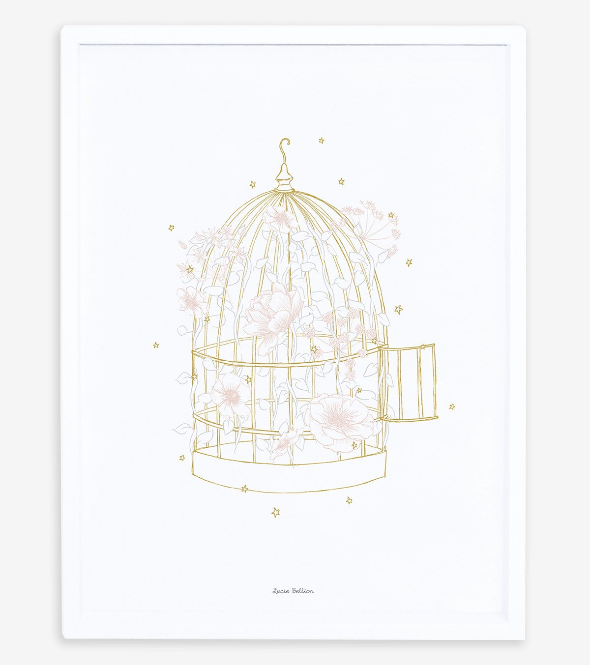 Cadre cage en Papier Jaune moutarde Cadre cage en Papier Jaune moutarde