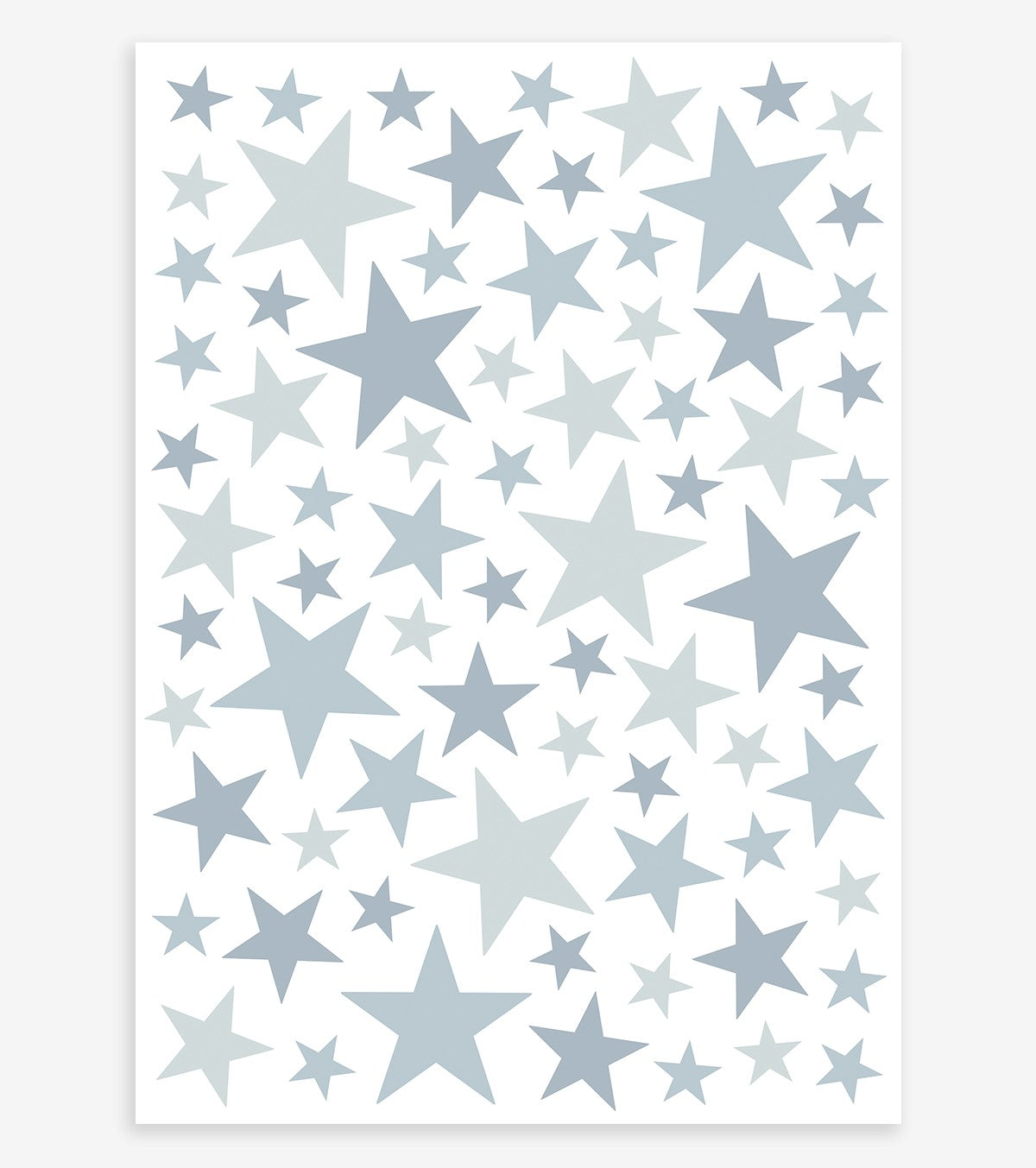 Stickers étoiles en Vinyle mat Bleu gris