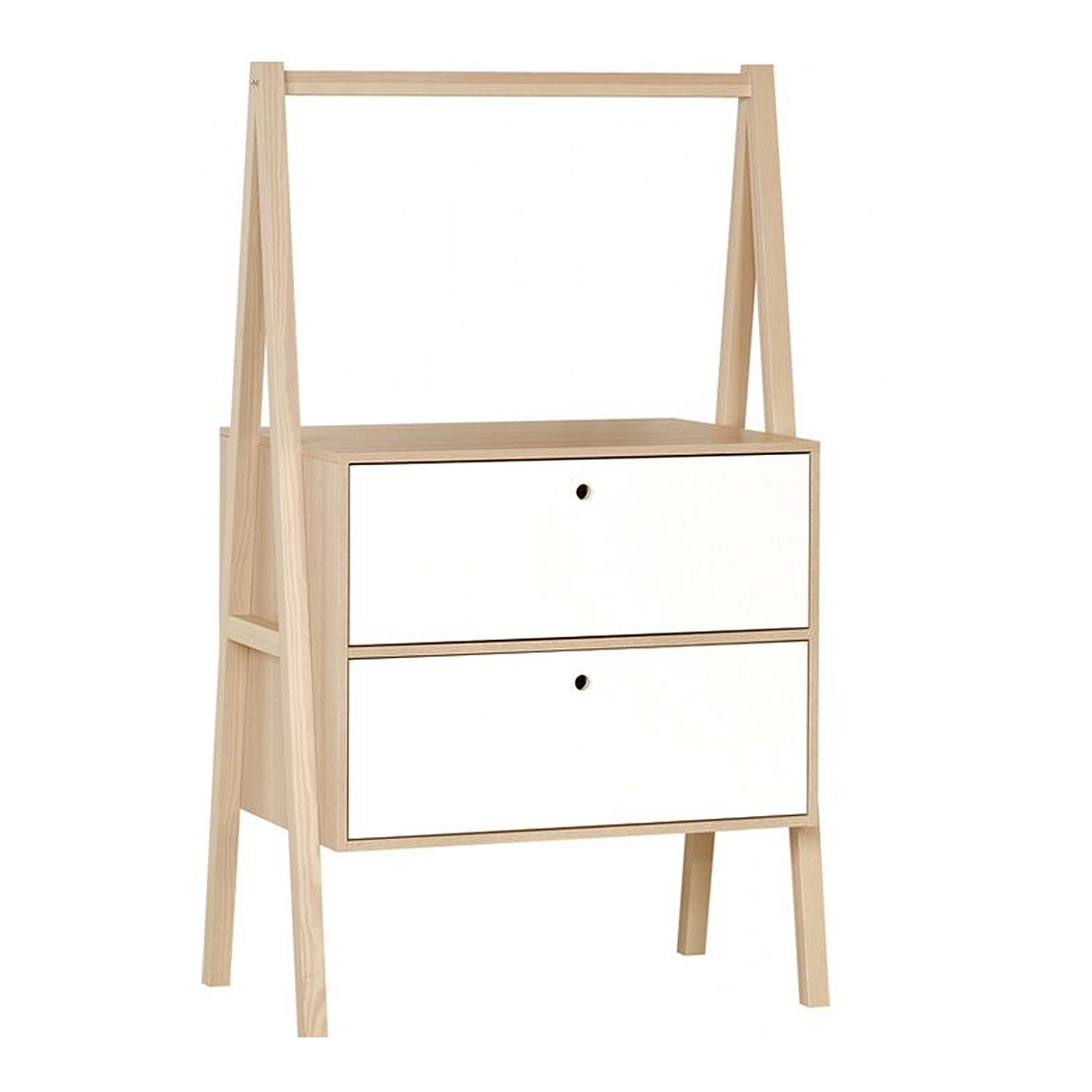 Commode 2 tiroirs blanc Commode 2 tiroirs blanc
