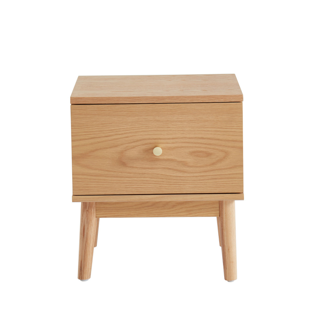 Table de chevet 1 tiroir en bois clair Table de chevet 1 tiroir en bois clair