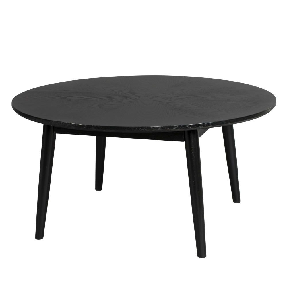 Table basse d'appoint ronde en bois D80cm noir Table basse d'appoint ronde en bois D80cm noir