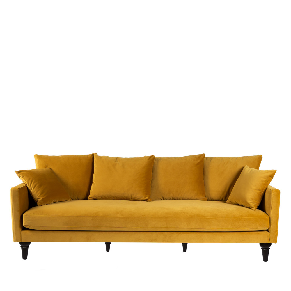 Canapé 4 places Noir Velours Design Confort Promotion