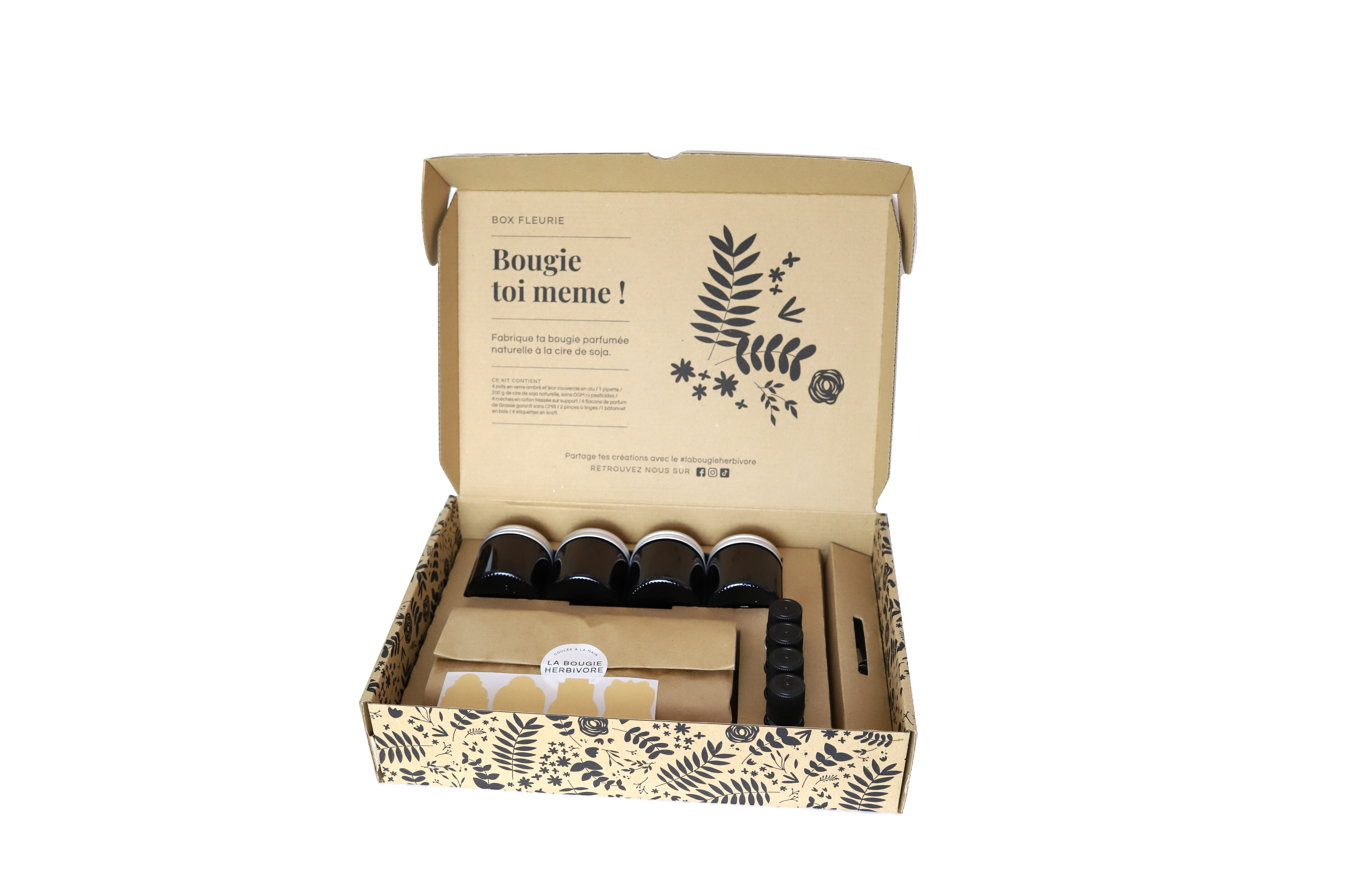 Coffret DIY fabriquer sa bougie parfumée boisée