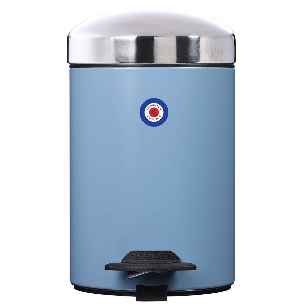 Poubelle en métal bleu clair 3L