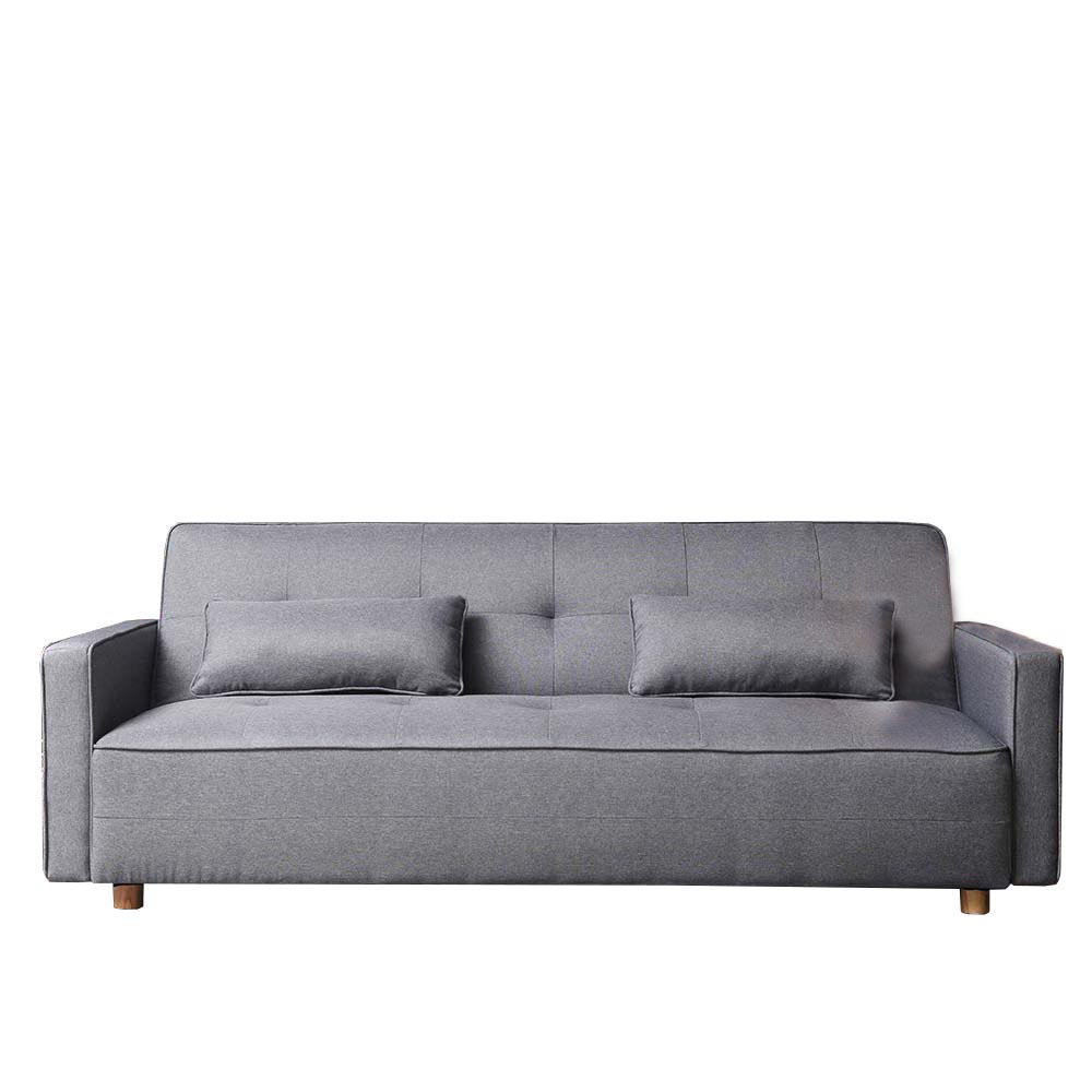 Canapé droit 3 places Gris Tissu Design Confort Promotion