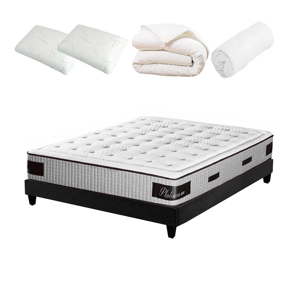 Ensemble 160x200 Matelas + Sommier + Accessoires Ensemble 160x200 Matelas + Sommier + Accessoires