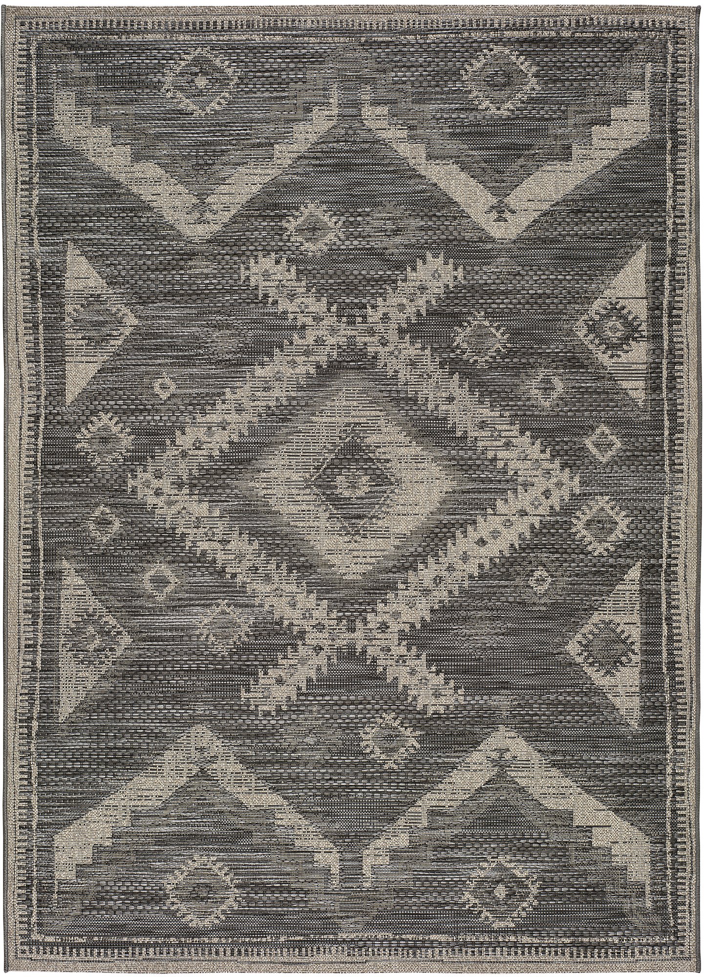 Tapis d'extérieur-intérieur gris 80X150 cm