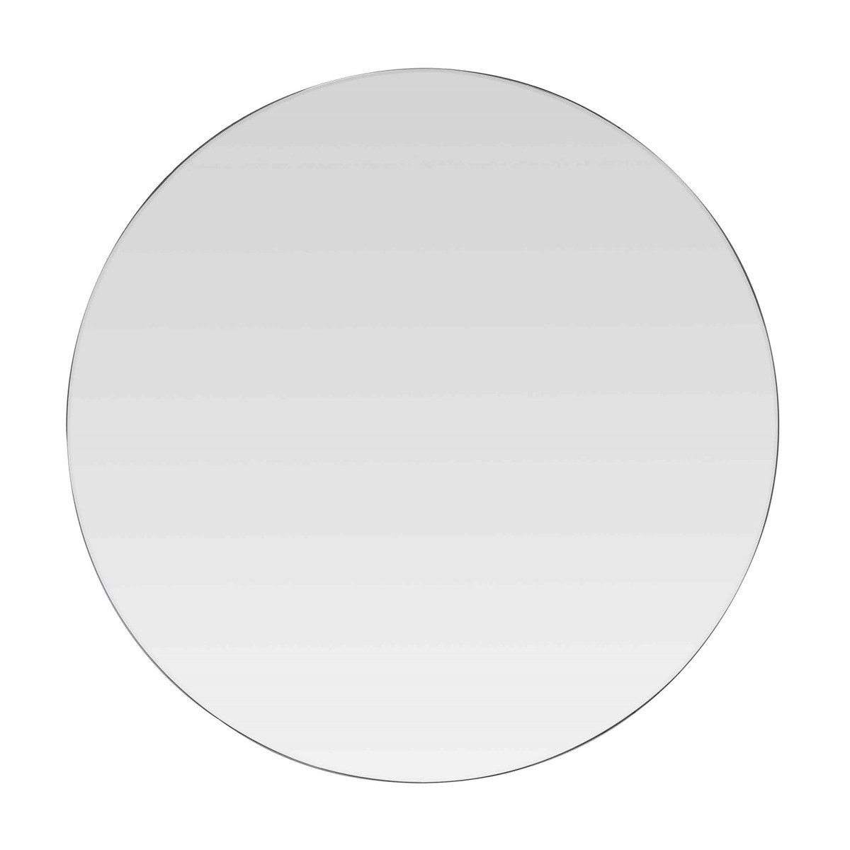 Miroir rond en verre noir D: 80 cm