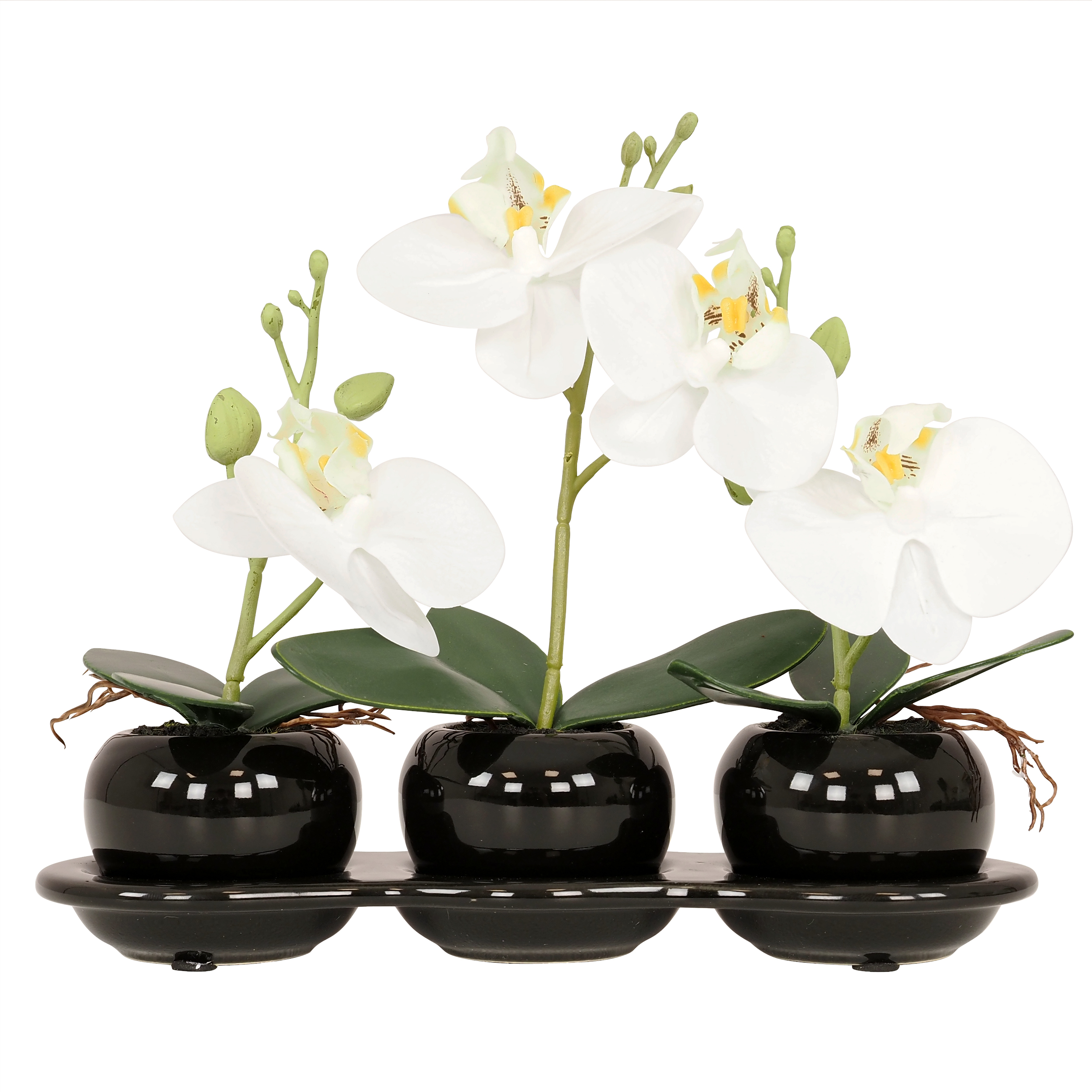Orchidées artificielles 20cm lot de 3