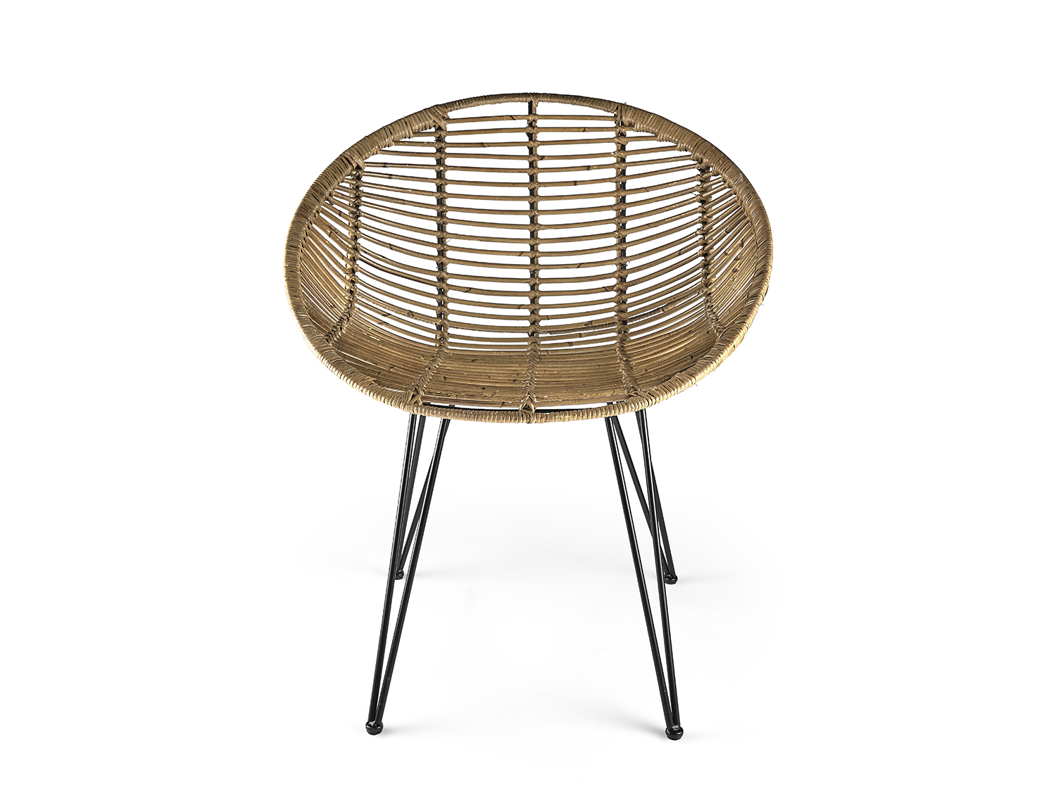 Chaise rotin en fibre beige